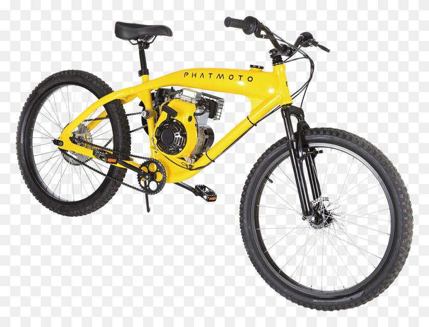1421x1058 Pre Assembled Gas Bike Kit By Phatmoto Liv Bliss, Wheel, Machine, Mountain Bike HD PNG Download