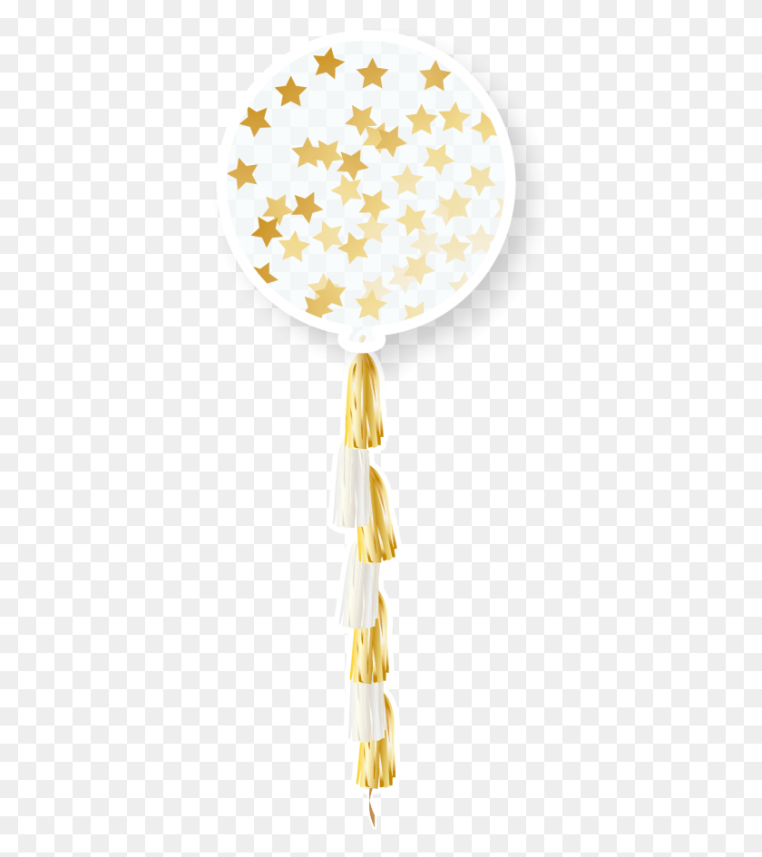 369x885 Pre Loaded Gold Star Confetti And Tassel Balloons Balloon, Lamp HD PNG Download