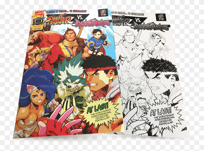 785x569 Descargar Street Fighters Vs Darkstalkers Comic Book, Comics, Book, Poster Hd Png