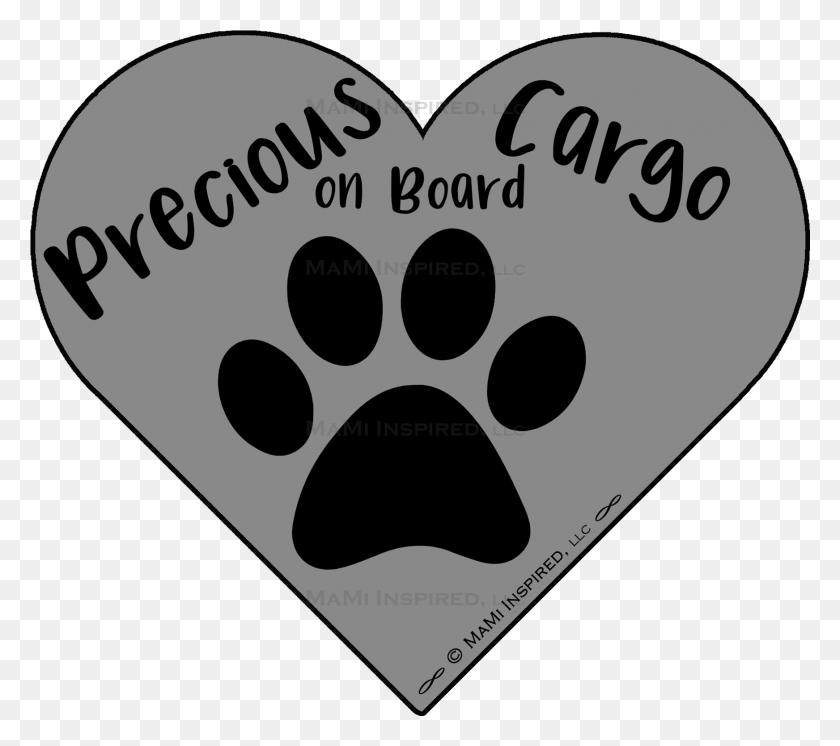 1744x1536 Precious Cargo On Board Dog On Board Paw Print Puppy Heart, Stencil, Path, Plectrum HD PNG Download