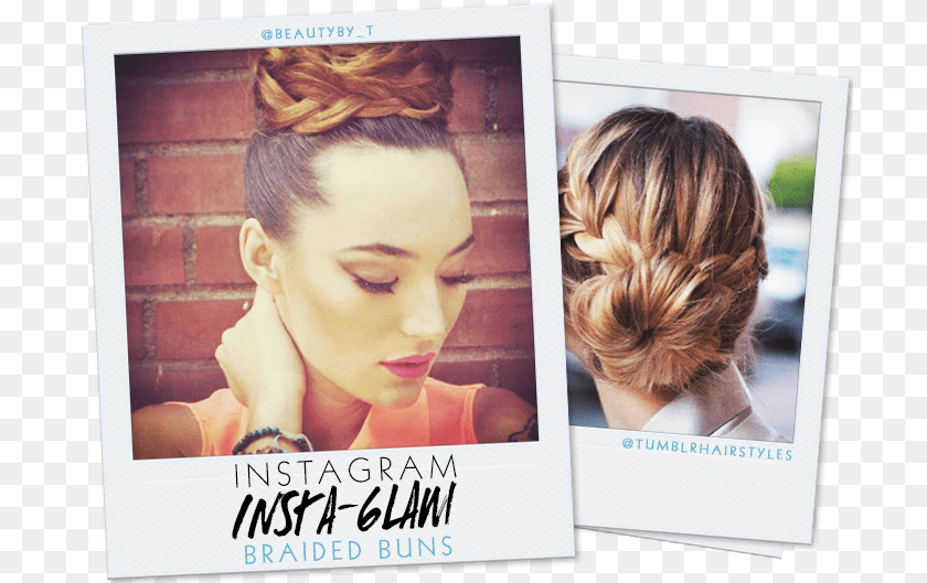 Predicting Braided Buns To Be Huge For Fall Bun, Woman, Female, Person, Collage Transparent PNG
