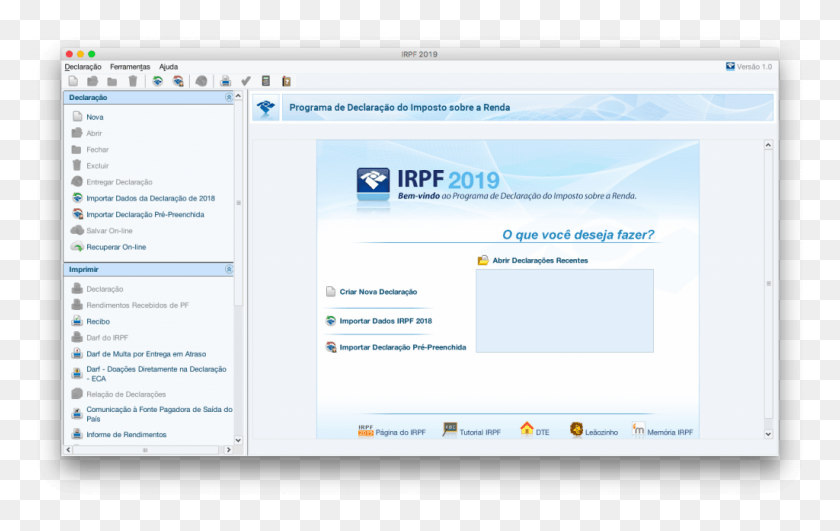 1024x619 Preenchimento Das Fichas Programa Imposto De Renda 2019, File, Computer, Electronics HD PNG Download
