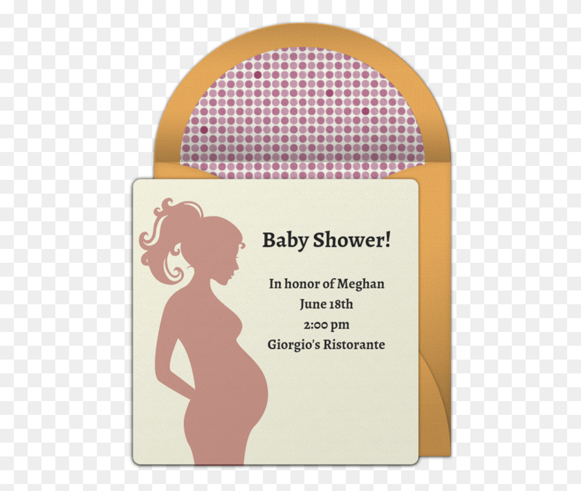 474x650 Pregnant Silhouette Online Invitation, Text, Label, Document HD PNG Download