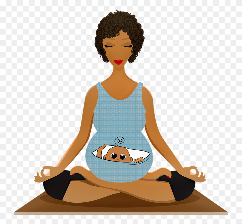 751x718 Pregnant Woman Yoga Twins Peek A Boo Twins Boy Twins African American Woman Eating Illustrations, Person, Human, Sitting HD PNG Download