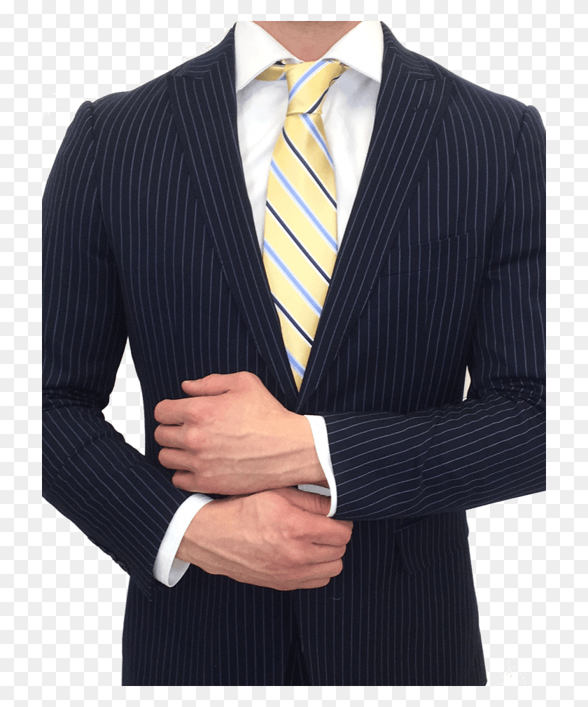 720x950 Premium Navy Pinstripe Suit Single Breasted Navy Blue Suit With Pinstripes, Tie, Accessories, Accessory HD PNG Download