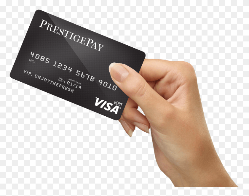 792x612 Prepaid Debit Card Debit Card In Hand, Text, Person, Human HD PNG Download