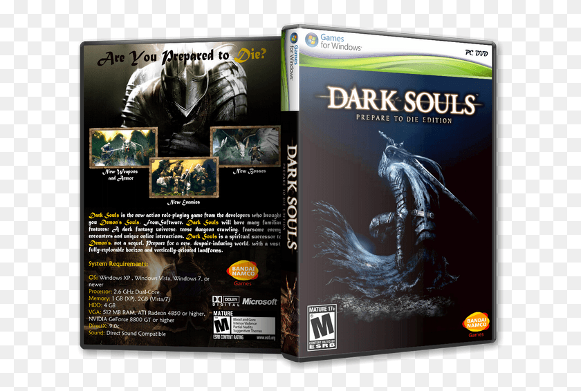 617x506 Descargar Png Prepare To Die Edition Ufpljf Dark Souls Prepare To Die Edition Caja, Libro, Disco, Dvd Hd Png