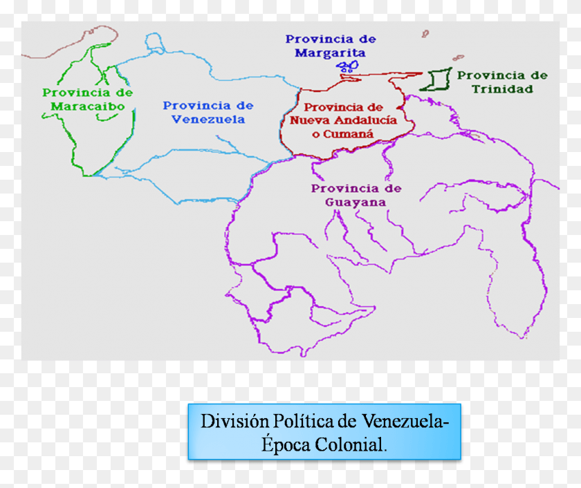 1030x854 Presentacin Provincias De Venezuela En La Epoca Colonial, Участок, Карта, Диаграмма Hd Png Скачать