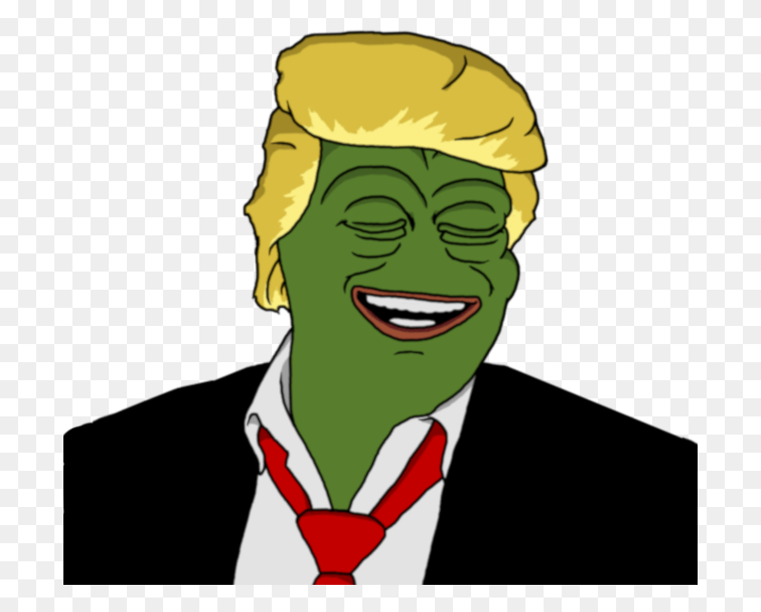 701x616 El Presidente Trump Como Pepe La Rana Fascista De Dibujos Animados, Corbata, Accesorios, Accesorio Hd Png