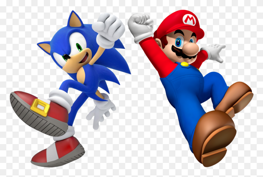 943x611 Descargar Png / Sonic The Hedgehog Y Super Mario, Persona, Humano, Juguete Hd Png