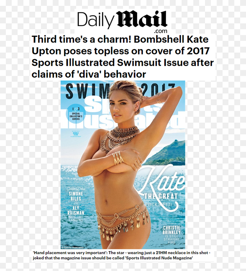 632x868 Press Covering 21hm In Sports Illustrated Magazine Swimsuit Top, Person, Human, Clothing HD PNG Download
