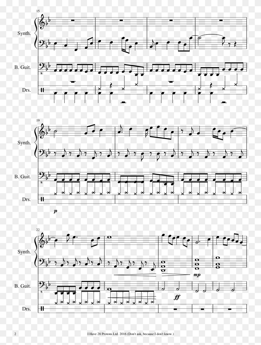 750x1047 Press Start Sheet Music Composed By Nickel M Mdk Press Start Piano Sheet Music, Gray, World Of Warcraft HD PNG Download