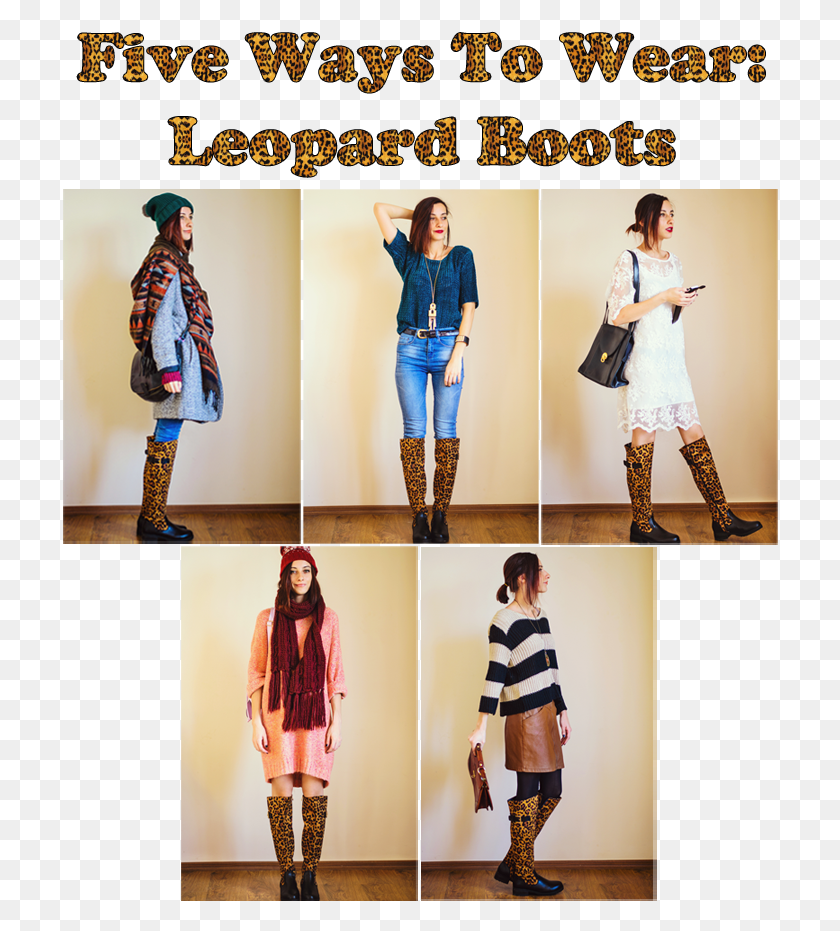 716x871 Pretend For A Moment That I Have Real Life Friends Outfits With Leopard Boots, Clothing, Apparel, Person HD PNG Download