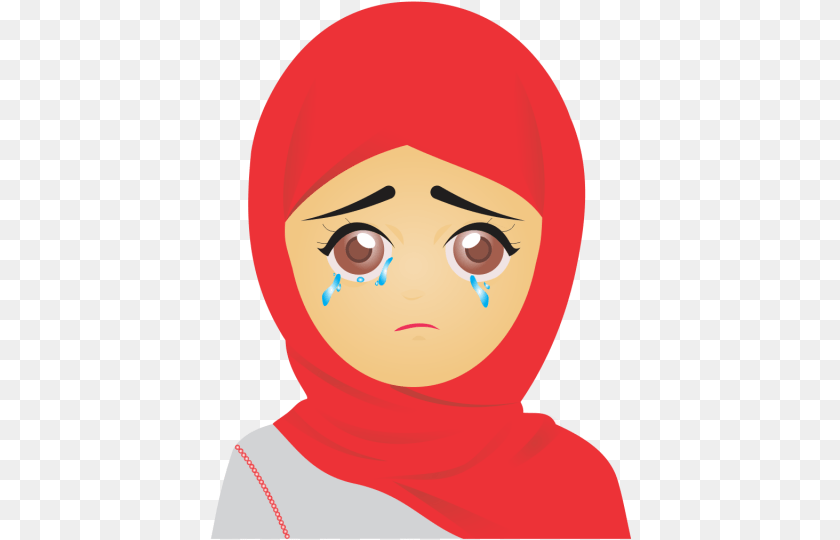 423x540 Pretty Clipart Emoji Muslim Clothing, Hood, Adult, Person Transparent PNG
