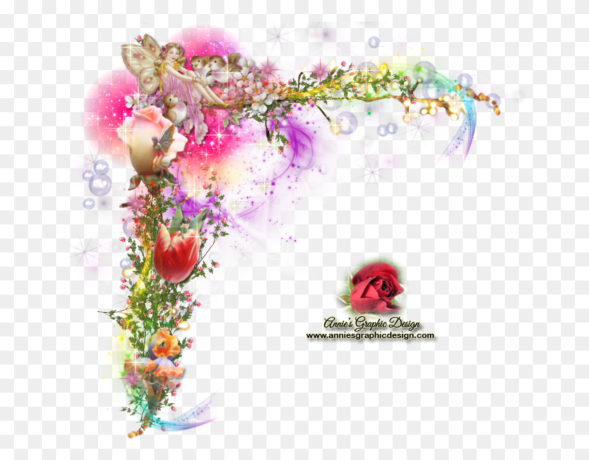 667x596 Pretty Fairy Corner Graphic For Designersbloggers Rose, Graphics, Floral Design HD PNG Download