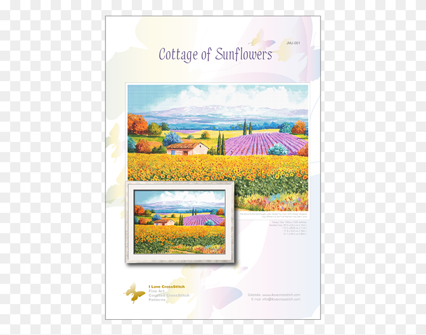 427x601 Prev Farms Sunflowers And Lavender, Outdoors, Nature, Poster HD PNG Download
