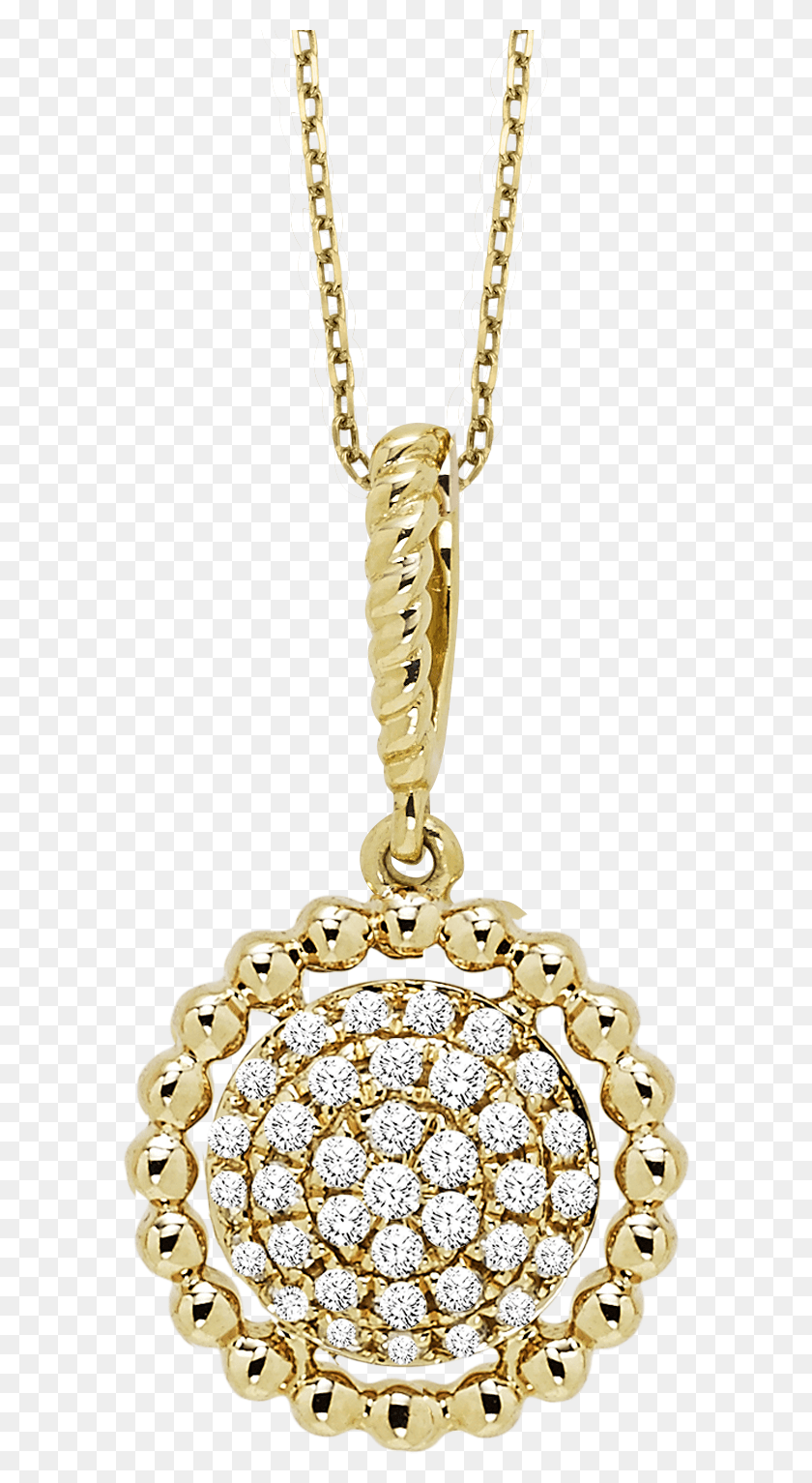 588x1473 Descargar Png / Medallón Anterior, Colgante, Oro, Diamante Hd Png