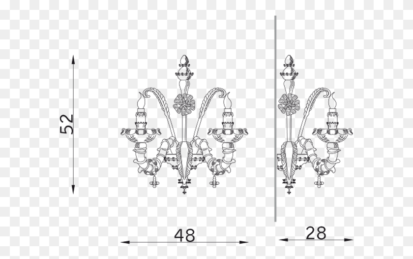 600x466 Prev Technical Drawing, Lamp, Chandelier HD PNG Download