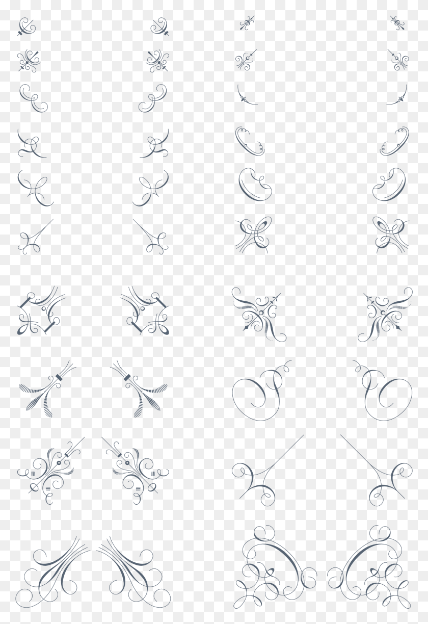 1863x2782 Preview All The Vector Ornaments Traced By Hand From Line Art, Text, Alphabet, Handwriting HD PNG Download