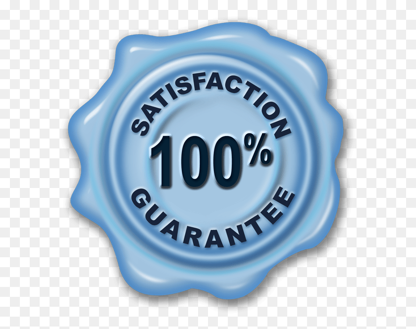 600x605 Preview Of Satisfaction Guarantee Seal In Blue Label, Wax Seal, Logo, Symbol HD PNG Download