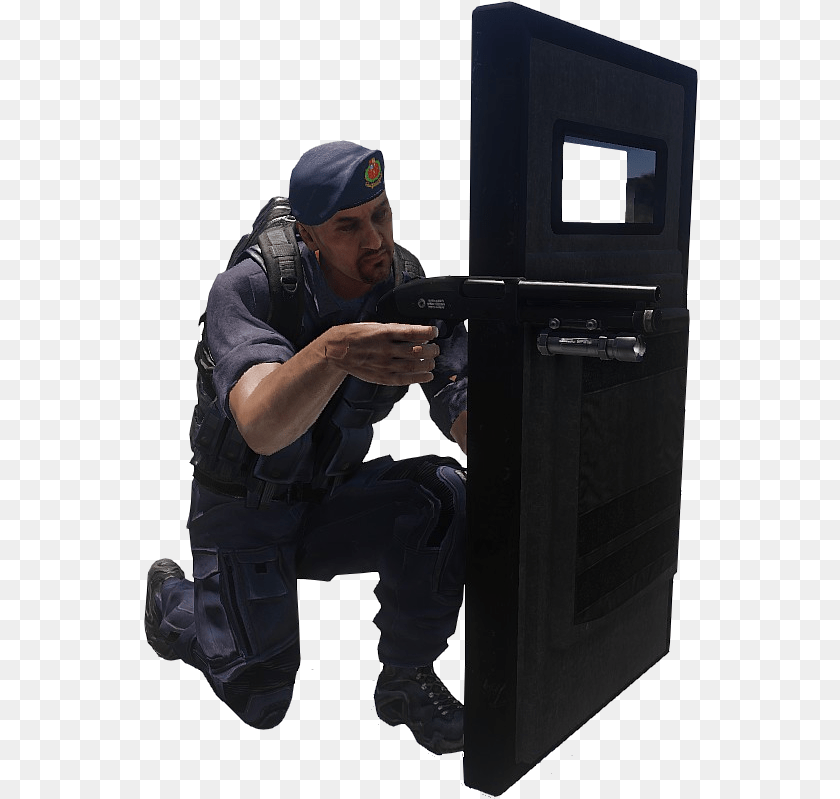Preview Police With Shield Firearm, Weapon, Gun, Rifle Clipart PNG