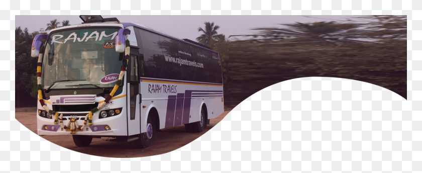 1400x511 Prevnext Rajam Travels, Bus, Vehicle, Transportation HD PNG Download