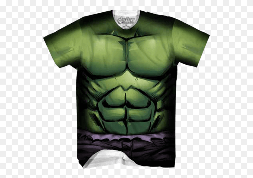 556x529 Descargar Png / Sublimación De La Camisa De Hulk Png