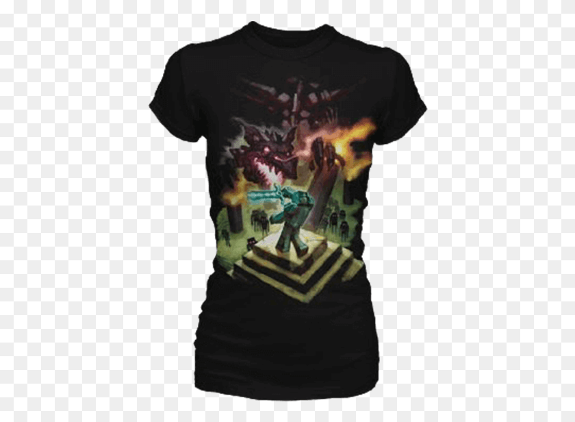 410x556 Price Match Policy Minecraft Ender Dragon Shirt, Clothing, Apparel, Sleeve Descargar Hd Png