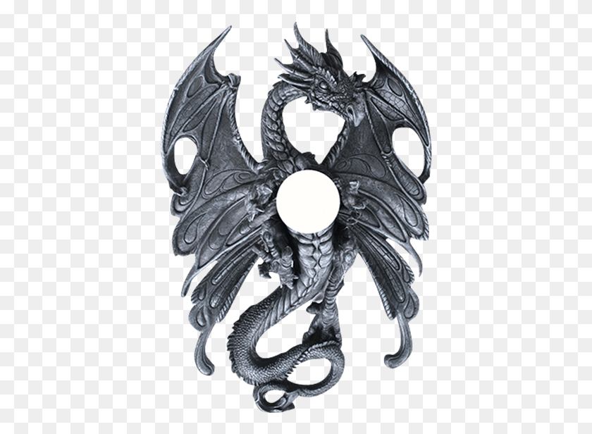 387x556 Price Match Policy Winged Dragon, Sculpture, Silver HD PNG Download
