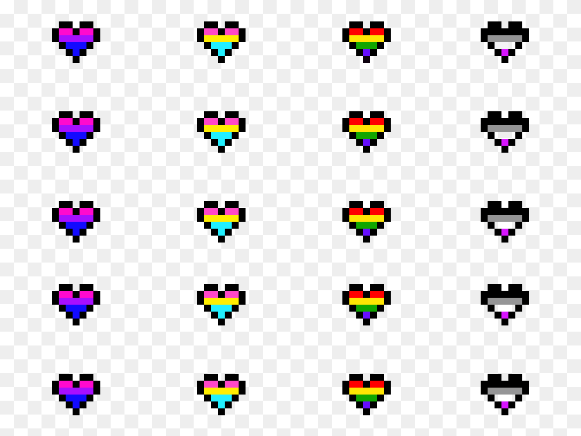 691x571 Descargar Png Pride Hearts Pride Heart Pixel Art Png