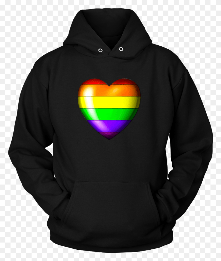 839x1001 Pride Rainbow Heart Sweatshirt Comfortable Hoodies, Clothing, Apparel, Sweater Descargar Hd Png