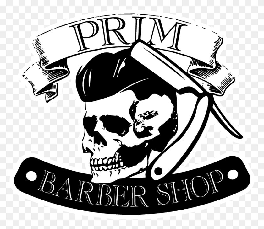 830x713 Prim Barber Shop Парикмахерская, Символ, Логотип, Товарный Знак Hd Png Скачать