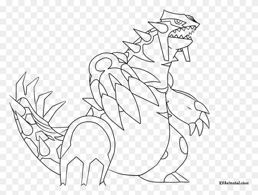 1004x740 Primal Groudon Pokemon Coloring Pages Sketch Coloring Pokemon Coloring Pages Primal Groudon, Gray, World Of Warcraft HD PNG Download