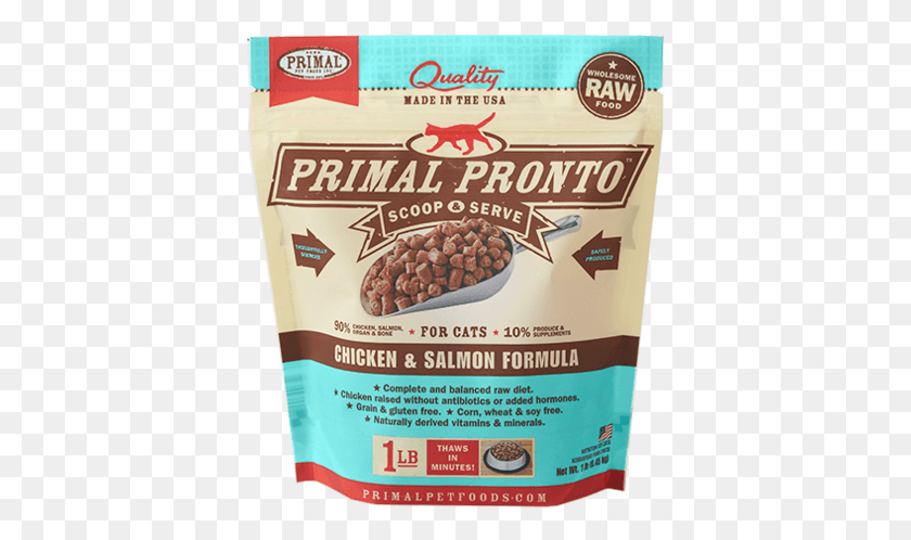 387x438 Primal Pronto Raw Chicken Amp Salmon Frozen Cat Food Primal Pronto Beef Dog Food, Plant, Vegetable, Soy HD PNG Download