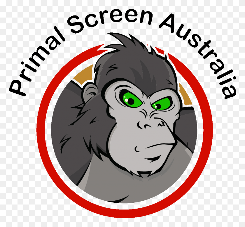 1104x1015 Primal Screens Australia Cartoon Gorilla Face, Cat, Pet, Mammal HD PNG Download