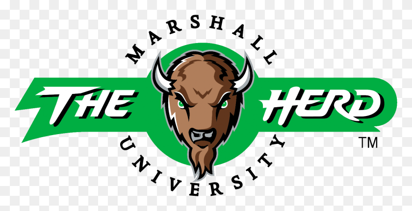 1520x724 Primary Alternate Badge Logo Marshall University Football, Mammal, Animal, Buffalo HD PNG Download
