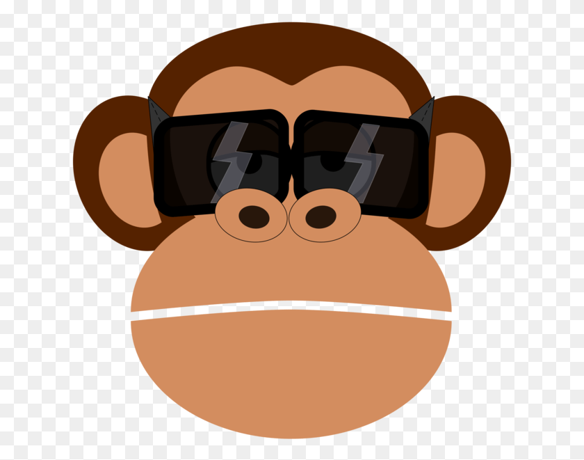 633x601 Descargar Png Primate Monkey Ape Iconos De Equipo Gorila Mono Clip Art, Gafas De Sol, Accesorios, Accesorio Hd Png
