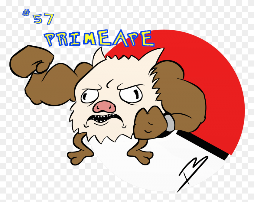 1248x973 Primeape Pokemon, Label, Text, Poster HD PNG Download
