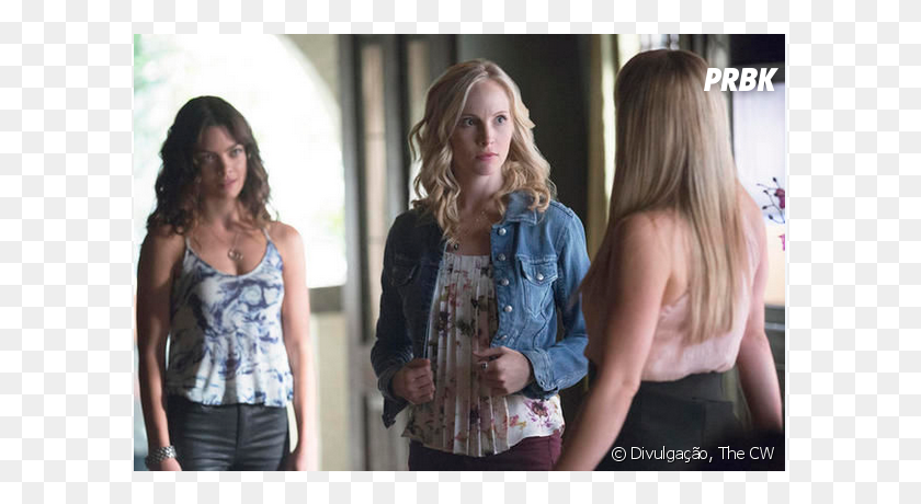 597x400 Primeira Imagem De Candice A Carol Na Stima Temporada Candice King Pregnant In Vampire Diaries, Clothing, Person, Blonde HD PNG Download