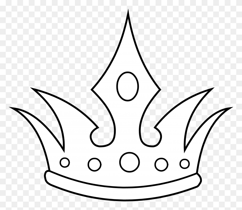 6159x5285 Prince Crown Clip Art Black And White Images Pictures White Crown With Black Background, Accessories, Accessory, Jewelry HD PNG Download