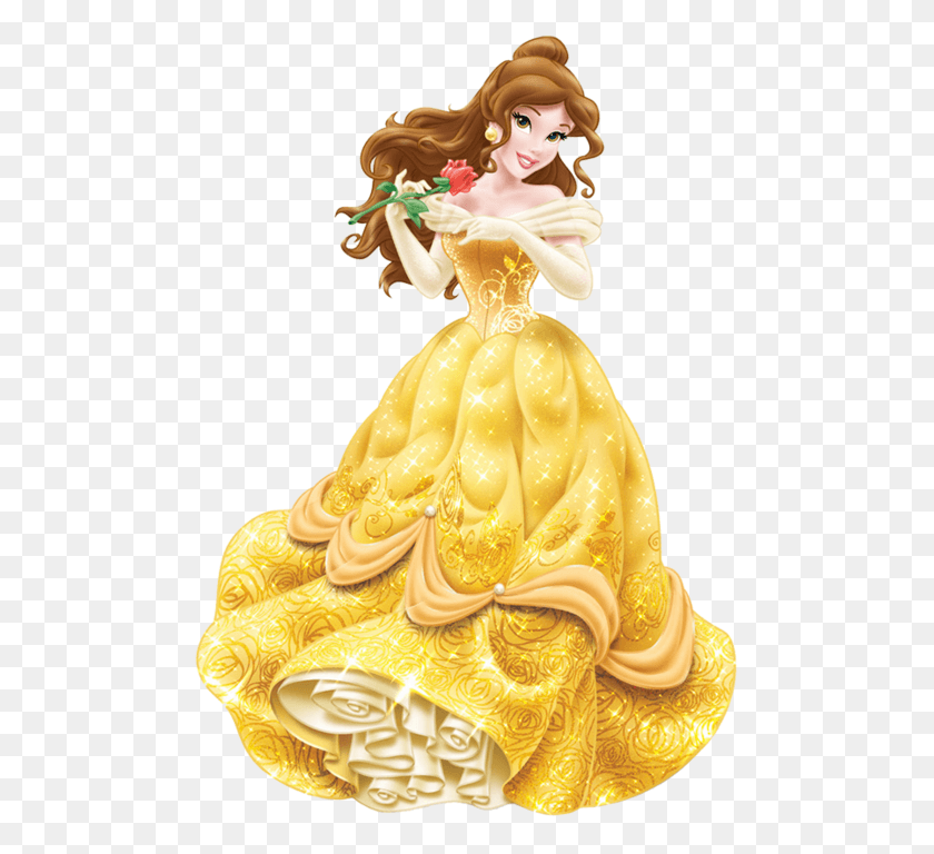 500x708 Princes Disney Belle, Figurine, Wedding Cake, Cake HD PNG Download
