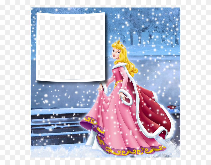 595x600 Princess Aurora Princess Jasmine Disney Princess Disney Princess Winter Frame, Nature, Outdoors, Graphics HD PNG Download