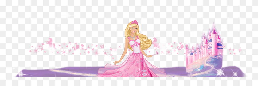 1261x358 Princess Barbie Princesas, Figurine, Doll, Toy HD PNG Download