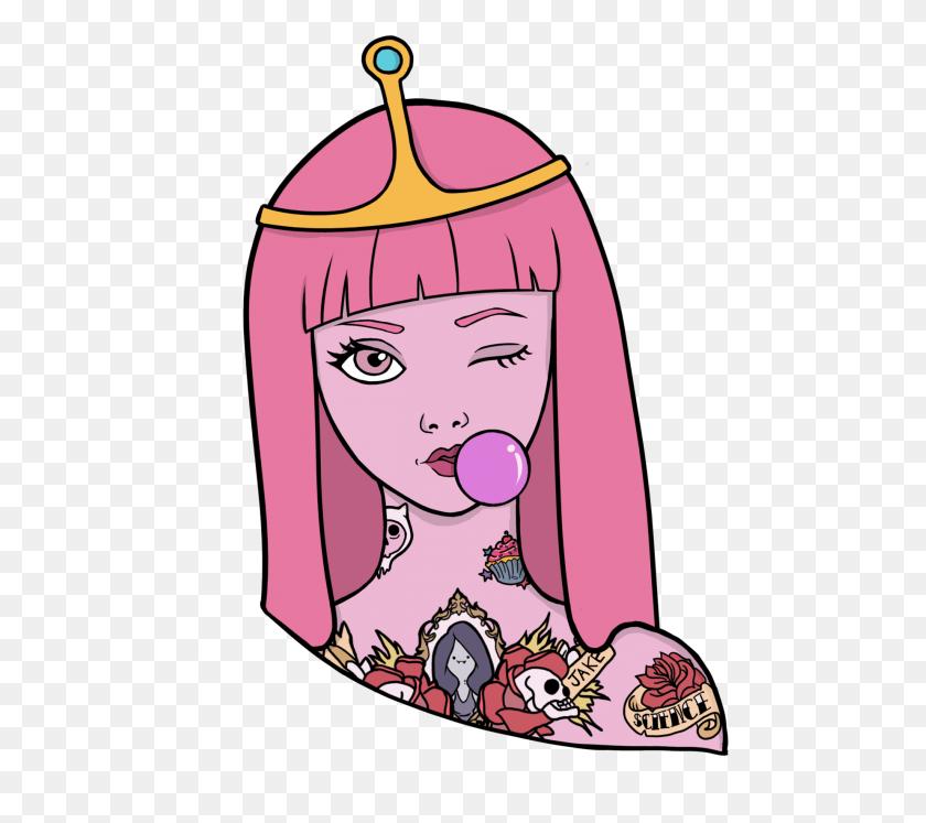494x687 Princess Bubblegum Portrait By Guiganoide Features Srisovki Princess, Doodle HD PNG Download