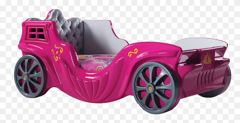 793x378 Princess Car Princess Twin Car Bed, Tire, Wheel, Machine HD PNG Download
