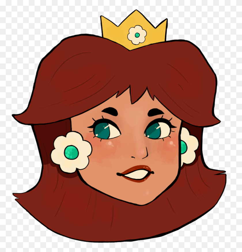 764x814 Princess Daisy Head, Nature, Outdoors, Face HD PNG Download