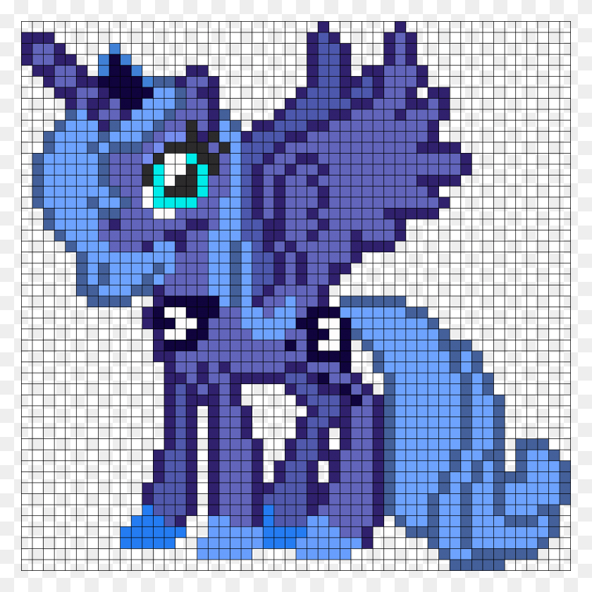 1051x1051 Princess Luna Perler Bead Pattern Bead Sprite Minecraft Pixel Art Princess Luna, Text, Rug HD PNG Download