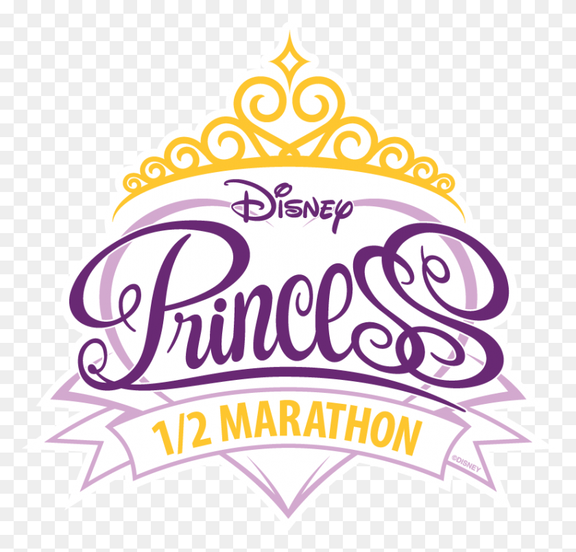 825x789 Princess Marathon Logo Disney Half Marathon 2019, Pastel De Cumpleaños, Pastel, Postre Hd Png