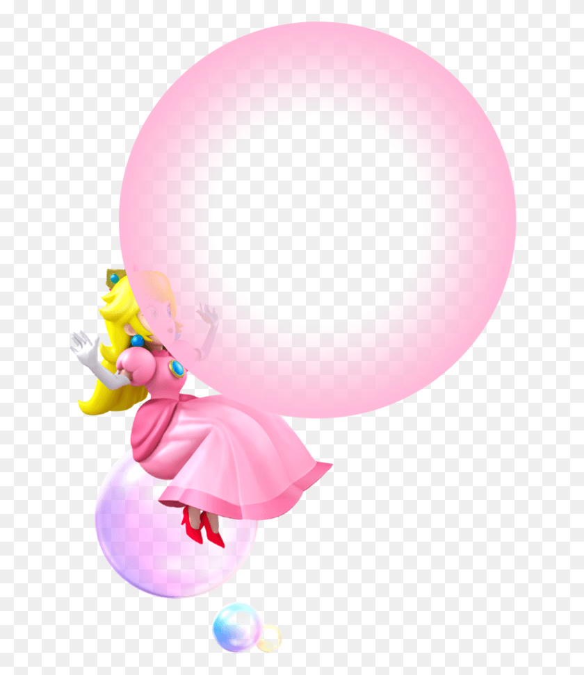 646x912 Princess Peach Clipart Balloon Penguin Mario Party Island Tour, Purple, Sphere, Bubble HD PNG Download