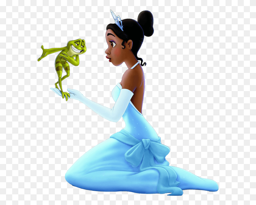 597x615 Princess Tiana And Frog Clipart Princess And The Frog, Person, Human, Dance HD PNG Download